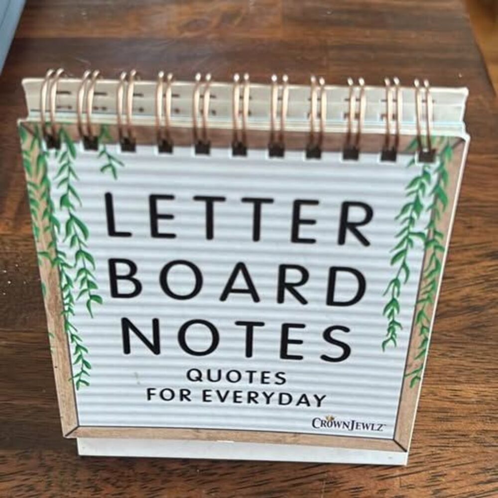 CrownJewlz Letter Board Notes Daily Quote Flip Book